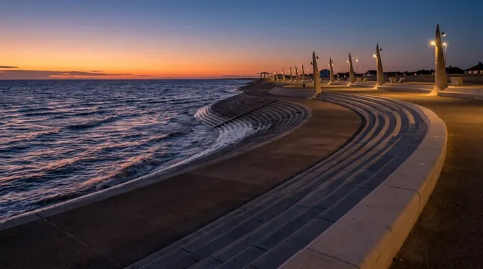 Cleveleys at dusk