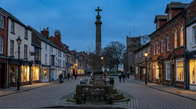 Poulton-le-Fylde at dusk
