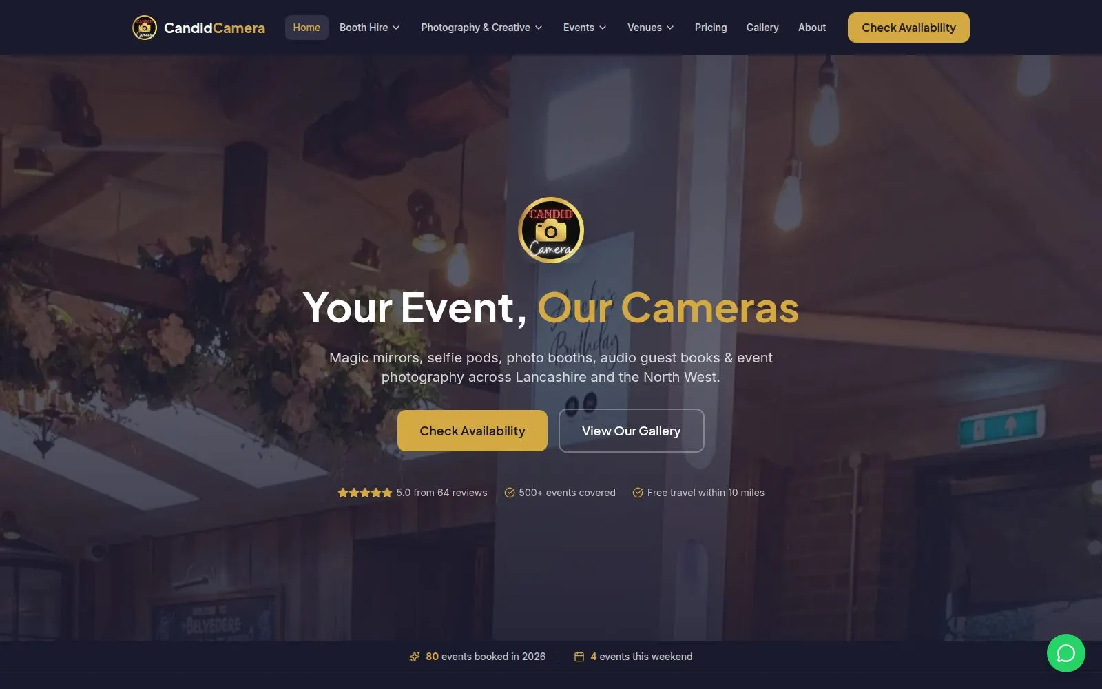Candid Camera, BoothZen & EventLayer - homepage screenshot