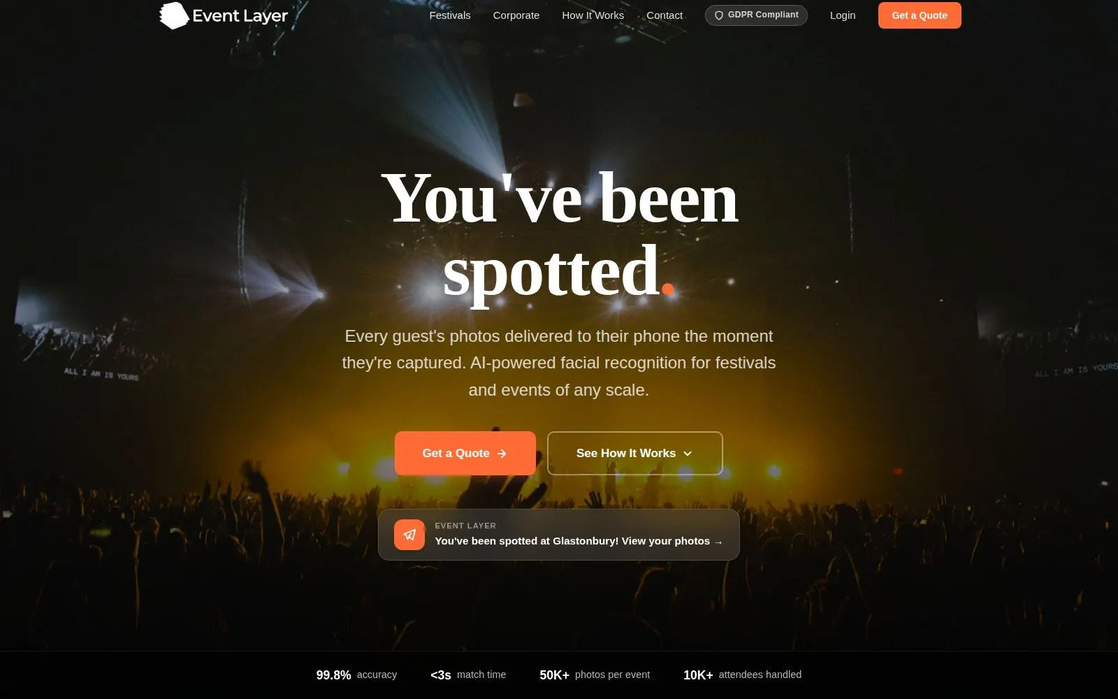 EventLayer - homepage screenshot